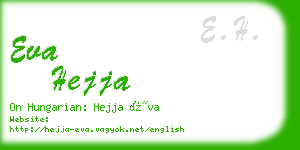 eva hejja business card